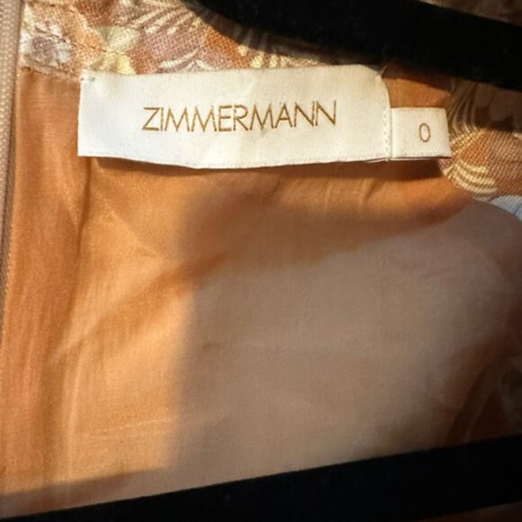 Zimmermann Zippy 100% Linen Luxury Lace-Up Mini Dress Women's Size 0 - Picture 6 of 7